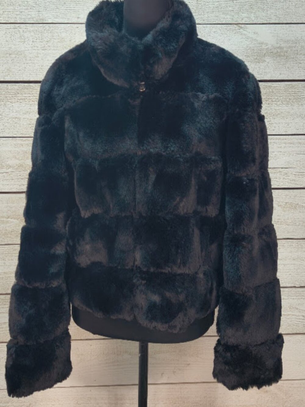 Sophia Jeans Sophia Vergara Women's Faux Fur Chubby Jacket / Black / Size XS